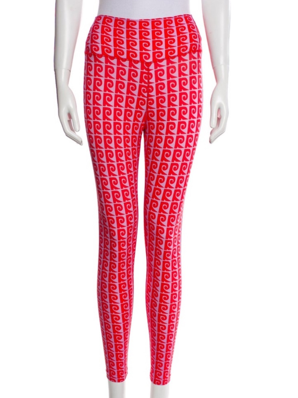 RHODE Pink Geometric Skinny Leg Pants